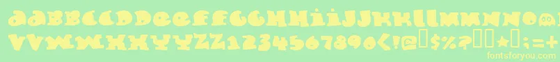 Marmelade Font – Yellow Fonts on Green Background