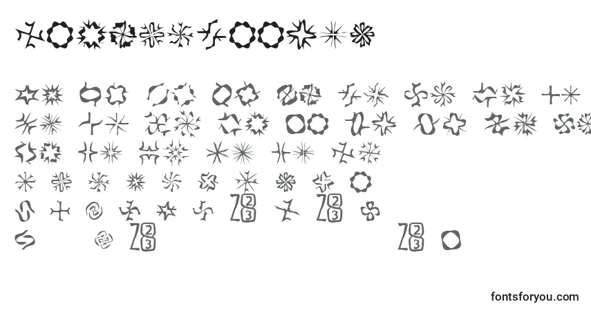 Czcionka Zone23Foopy8 – alfabet, cyfry, specjalne znaki