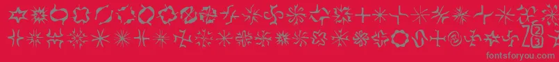 Zone23Foopy8 Font – Gray Fonts on Red Background