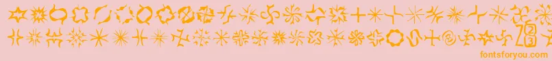 Zone23Foopy8 Font – Orange Fonts on Pink Background