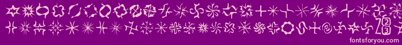 Zone23Foopy8 Font – Pink Fonts on Purple Background