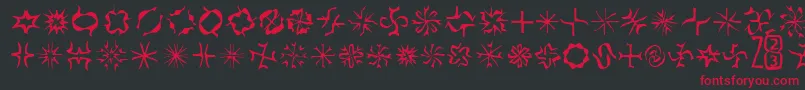 Zone23Foopy8 Font – Red Fonts on Black Background