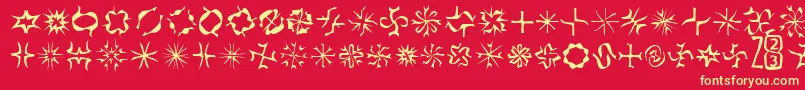Zone23Foopy8 Font – Yellow Fonts on Red Background