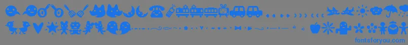 Efon Font – Blue Fonts on Gray Background