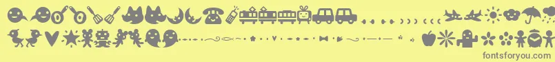Efon Font – Gray Fonts on Yellow Background
