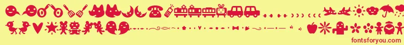 Efon Font – Red Fonts on Yellow Background