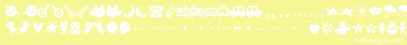 Efon Font – White Fonts on Yellow Background