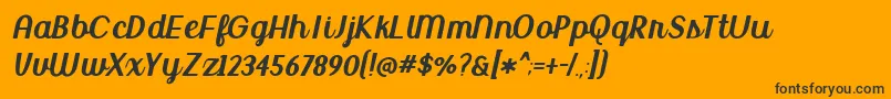 UptownMarketDemo Font – Black Fonts on Orange Background