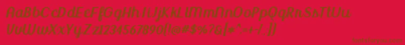 UptownMarketDemo Font – Brown Fonts on Red Background