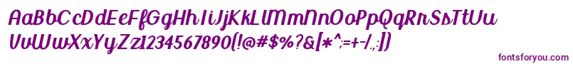 UptownMarketDemo Font – Purple Fonts on White Background