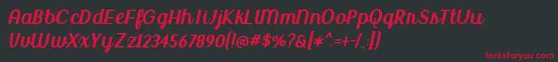 UptownMarketDemo Font – Red Fonts on Black Background