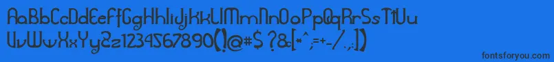 Awelita Font – Black Fonts on Blue Background