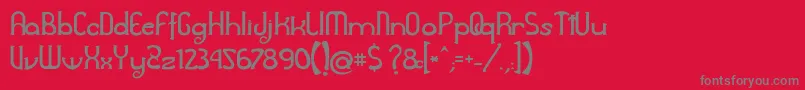 フォントAwelita – 赤い背景に灰色の文字