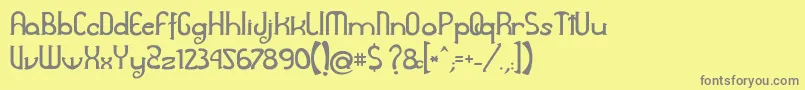 Awelita Font – Gray Fonts on Yellow Background