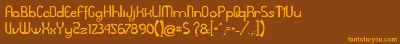 Шрифт Awelita – оранжевые шрифты на коричневом фоне