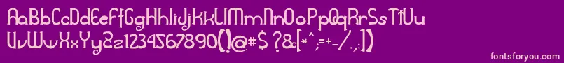 Awelita Font – Pink Fonts on Purple Background