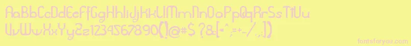 Awelita Font – Pink Fonts on Yellow Background