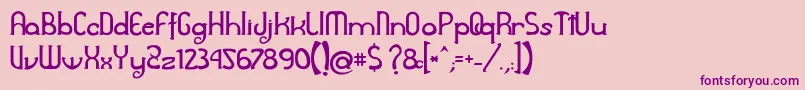 Awelita Font – Purple Fonts on Pink Background