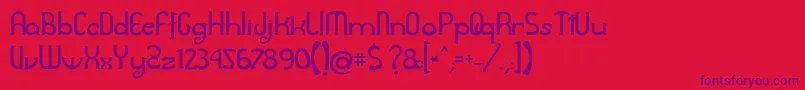 Awelita Font – Purple Fonts on Red Background