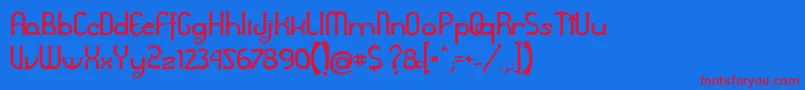 Awelita Font – Red Fonts on Blue Background