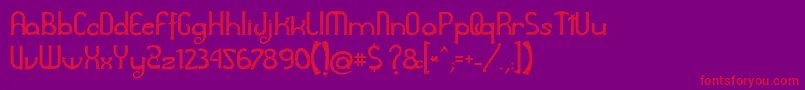 Awelita Font – Red Fonts on Purple Background