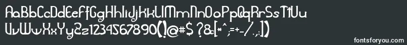 フォントAwelita – 白い文字