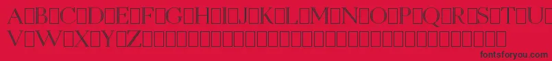 Fonte OpenEgmontKapitalenDemo – fontes pretas em um fundo vermelho