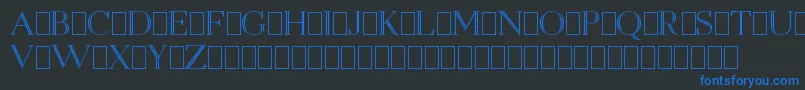 OpenEgmontKapitalenDemo Font – Blue Fonts on Black Background