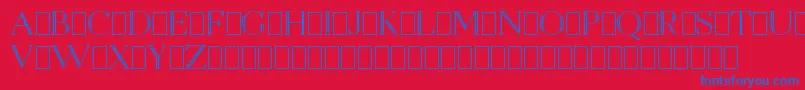 OpenEgmontKapitalenDemo Font – Blue Fonts on Red Background