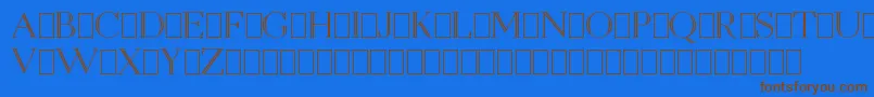 OpenEgmontKapitalenDemo Font – Brown Fonts on Blue Background
