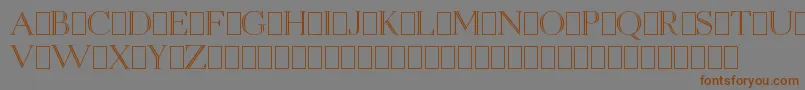 Шрифт OpenEgmontKapitalenDemo – коричневые шрифты на сером фоне