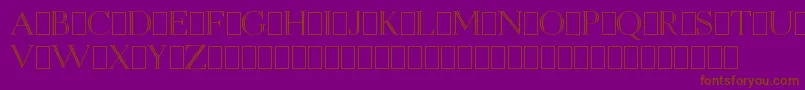 Шрифт OpenEgmontKapitalenDemo – коричневые шрифты на фиолетовом фоне