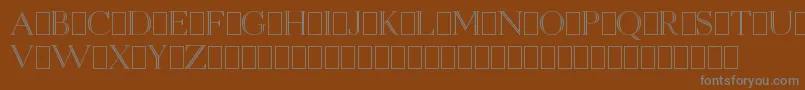 OpenEgmontKapitalenDemo-Schriftart – Graue Schriften auf braunem Hintergrund