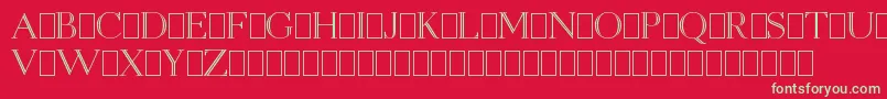 OpenEgmontKapitalenDemo Font – Green Fonts on Red Background