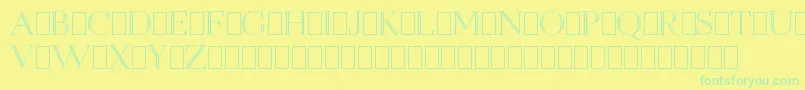 OpenEgmontKapitalenDemo Font – Green Fonts on Yellow Background