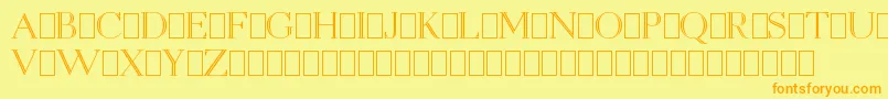 OpenEgmontKapitalenDemo-Schriftart – Orangefarbene Schriften auf gelbem Hintergrund
