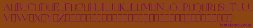 OpenEgmontKapitalenDemo Font – Purple Fonts on Brown Background