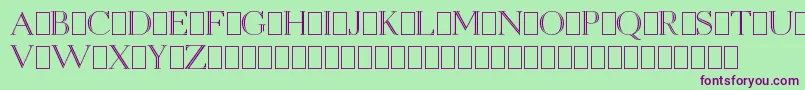 フォントOpenEgmontKapitalenDemo – 緑の背景に紫のフォント