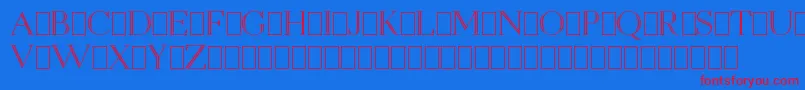 OpenEgmontKapitalenDemo Font – Red Fonts on Blue Background