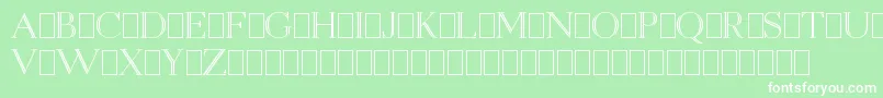 OpenEgmontKapitalenDemo-Schriftart – Weiße Schriften auf grünem Hintergrund