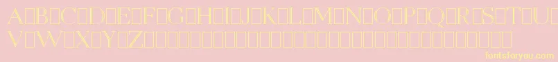 OpenEgmontKapitalenDemo Font – Yellow Fonts on Pink Background