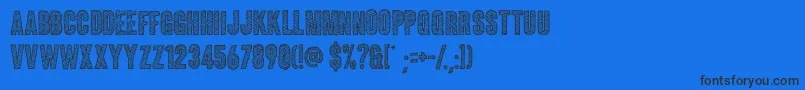 ColunaSketch Font – Black Fonts on Blue Background