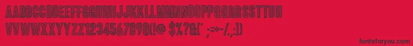 ColunaSketch Font – Black Fonts on Red Background