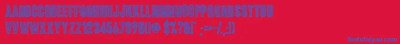 ColunaSketch Font – Blue Fonts on Red Background