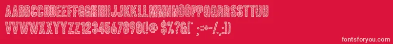 ColunaSketch Font – Pink Fonts on Red Background