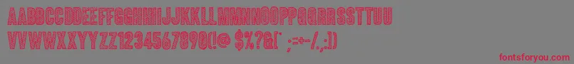 ColunaSketch Font – Red Fonts on Gray Background