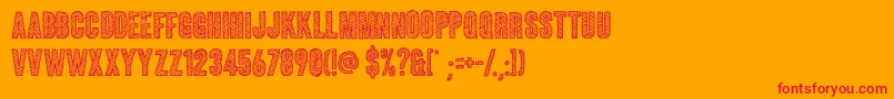 ColunaSketch Font – Red Fonts on Orange Background