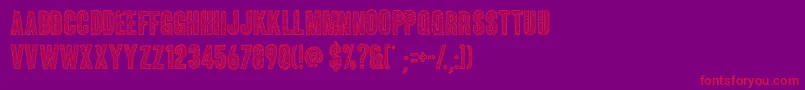 ColunaSketch Font – Red Fonts on Purple Background