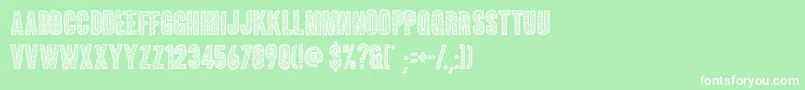 ColunaSketch Font – White Fonts on Green Background