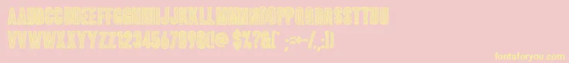 ColunaSketch-Schriftart – Gelbe Schriften auf rosa Hintergrund